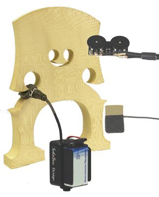 RB-2A - Rock-a-Billy Bass Pickup with Additional Fingerboard Sensor, Preamp, and Twin Volume Controls