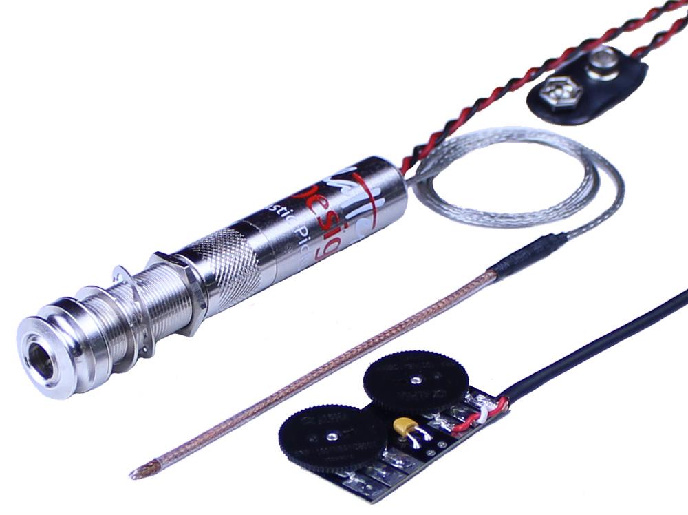 UST-1 Active VT - Steel String Under Saddle Pickup with Player Endpin Jack Preamp and Volume & Tone Thumbwheel Controls